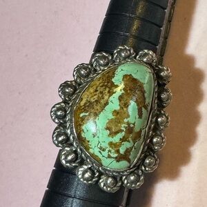 Vintage Sterling Silver Turquoise Ring size 8